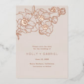 Anemone Boeket Bruiloft Save The Date Folie Uitnodiging (Voorkant)