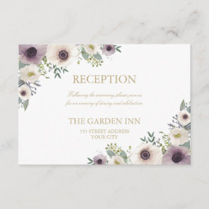 Anemone Boeket Receptie Kaart