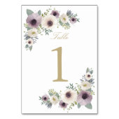 Anemone Boeket Tafel Nummer Kaart (Achterkant)