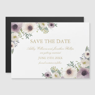 Anemone Bouquet Magnetic Save the Date Magnetische Uitnodiging