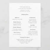 Anemone Bouquet Wedding Programma (Achterkant)