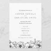 Anemone Bouquet Wedding Programma (Voorkant)