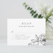 Anemone Bouquet Wedding RSVP (Staand voorkant)