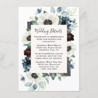 Anemone Dusty Blue Thistle Burgundy Floral Wedding