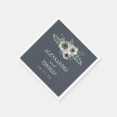 Anemone en Eucalyptus Wedding Servet (Hoek)