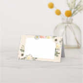 Anemone en Peony Bloom Wedding Blush Place Card (Voorkant)