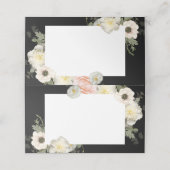 Anemone en Peony Bloom Wedding Design Place Card (Buitenkant ongevouwen)