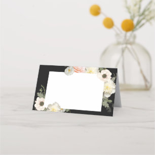 Anemone en Peony Bloom Wedding Design Place Card