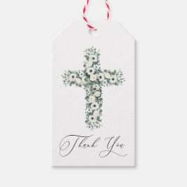 Anemone Eucalyptus Cross Religieus Dank u Cadeaulabel