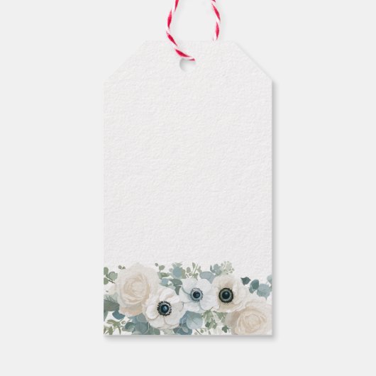 Anemone Eucalyptus Cross Religieus Dank u Cadeaulabel (Achterkant)