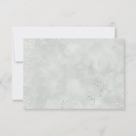 Anémone Fleur Mariage Noir Blanc Réponse RSVP (Dos)