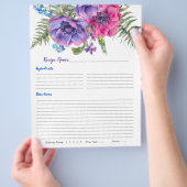 Anemone Floral Multomap Recipe inserts Flyer (Hand)