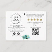 *~* ANEMONE FLORAL QR Logo DANK U Review AP8 Informatiekaartje (Achterkant)