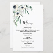 Anemone Floral Wedding Menu Kaart (Voorkant / Achterkant)