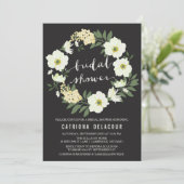 Anemone Floral Wreath Bridal Shower Kaart (Staand voorkant)