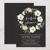 Anemone Floral Wreath Bridal Shower Kaart (Voorkant / Achterkant)