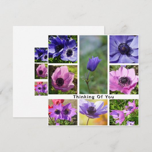 Anemone Fotocollage 'Denk aan Jou' Save The Date (Voorkant / Achterkant)