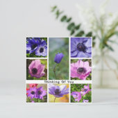 Anemone Fotocollage 'Denk aan Jou' Save The Date (Staand voorkant)