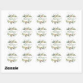 Anemone Greenery Dank je Floral Chic Boho Garden Ronde Sticker (Vel)