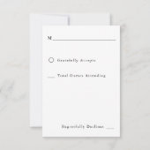 Anemone Hiver Blanc Floral no Repas RSVP (Dos)