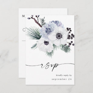 Anemone Hiver Blanc Floral no Repas RSVP