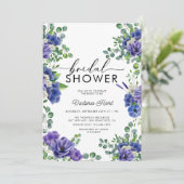 Anémone | Invitation à la douche nuptiale bleue (Debout devant)