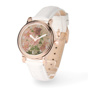 Anemone Japonica Rosea Exquisite Botanical Horloge