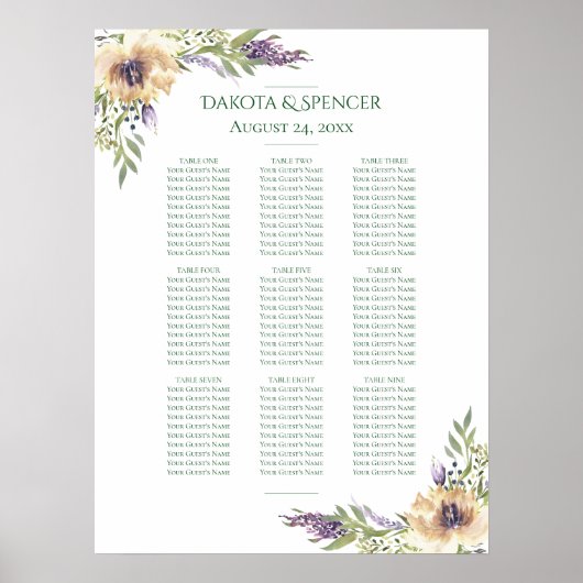 Anemone Lavender | Crème violet 10 - Tableau de si (Devant)
