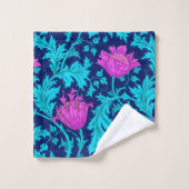 Anémone, marine, turquoise et magenta de William (Gant de toilette)