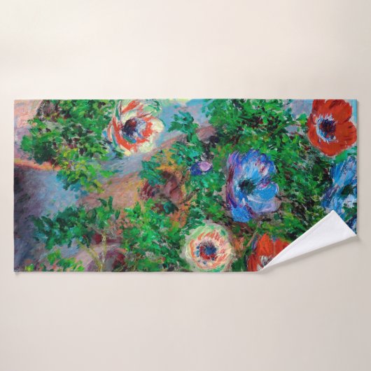 Anémone, Monet (Serviette de bain)