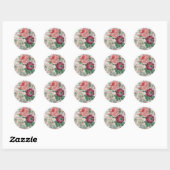Anemone Music Shabby Chic Ronde Sticker (Vel)