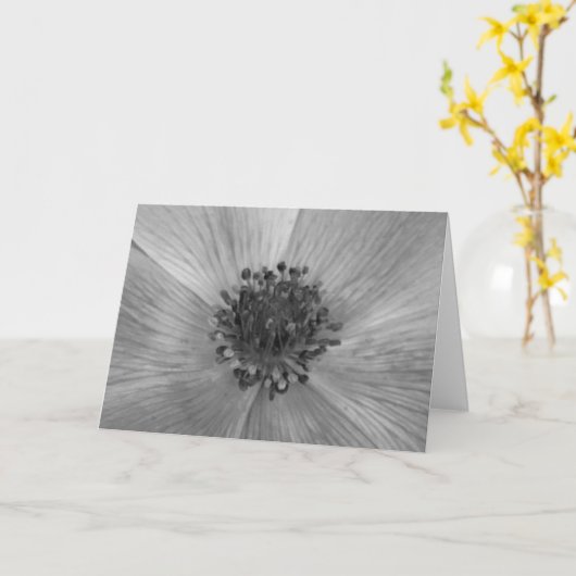 Anémone / Noir, carte (Fleur jaune)