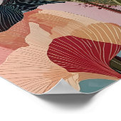 Anémone Rose Vibrant Impression Florale Moderne Ma (Coin)