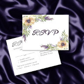 Anemone RSVP Entree Greenery Floral Boho Modern Briefkaart