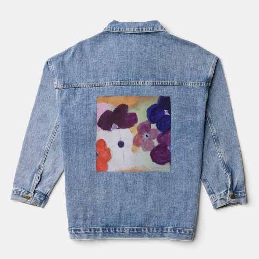 Anemone Spring Flowers Denim Jacket (Achterkant)