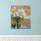 Anemone Stretched Canvas Print (Insitu (Houten vloer))
