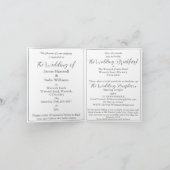 Anémone sur Invitation pliée blanche (Intérieur)