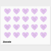 Anémone sur sticker cœur lilas clair (Feuille)