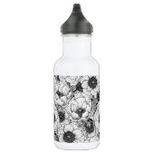 Anemone tuin in zwart-wit waterfles  (Rechts)