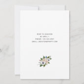 Anemone White Floral Easter Uitnodiging (Achterkant)