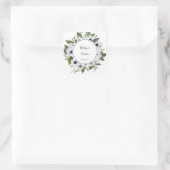 Anemone White Floral Hartelijk dank Vierkante Sticker (Tas)