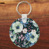 Anemone Wildflower:  Waterverf Sleutelhanger (Voorkant)