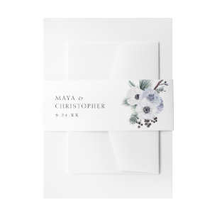 Anemone Winter White Bloemstuk Uitnodigingen Wikkel