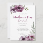 Anemonen & Baby's Breath Moederdag Brunch Kaart (Voorkant)