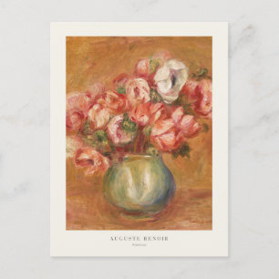 Anemonen bloeien in een vaas Auguste Renoir Briefkaart
