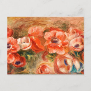 Anemonen door Renoir Impressionist Painting Feestdagenkaart