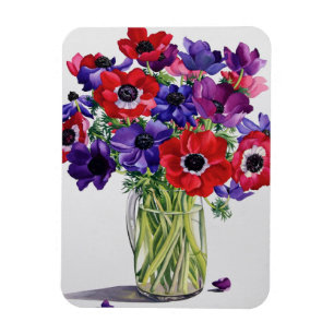Anemonen in een Glass Jug Magneet