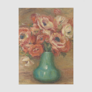 Anemonen in een vaas door Renoir Tissuepapier