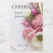 Anemonen, ranunculus, Etiket op koolstof (Enkel label)