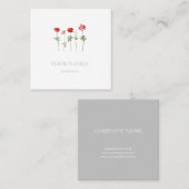 "ANEMONES" BOTANIQUES CARTE DE VISITE FLORAL (Devant / Derrière)